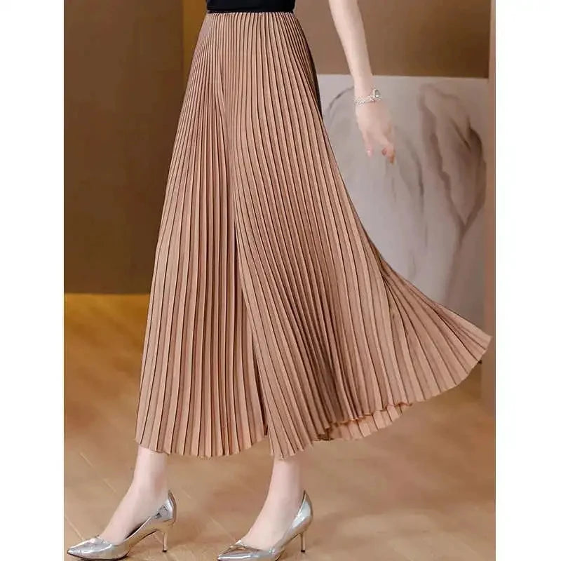 Pantalon plissé pour femmes, Slim, ample, taille haute, droit, jambes larges, mode printemps été 2026