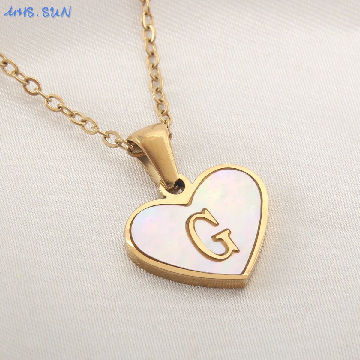 collier avec initiales en forme de cœur en acier inoxydable pour femmes et filles, plaqué or A-Z 26 lettres, pendentif ras du cou, bijoux cadeaux d'anniversaire