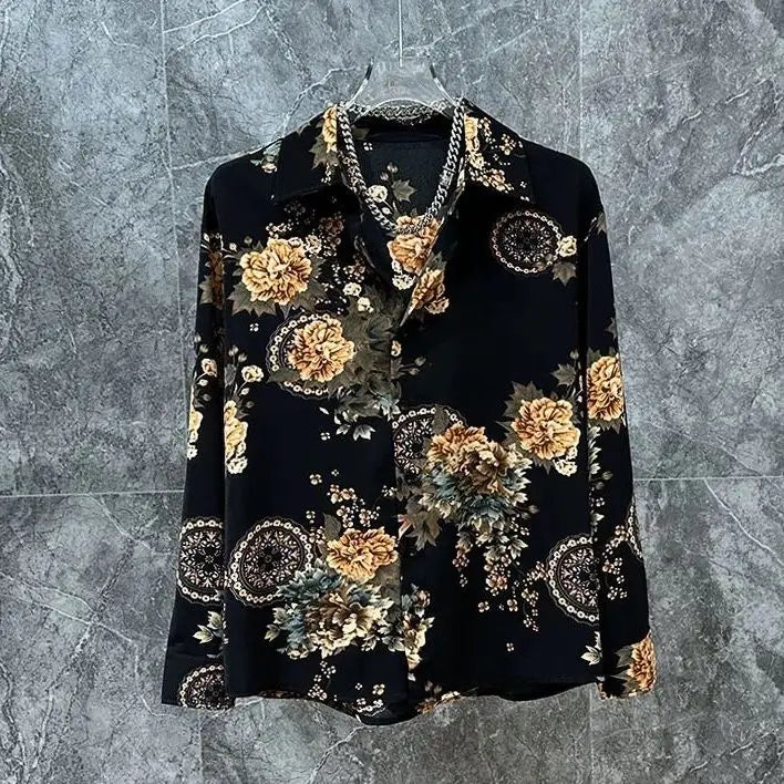 Chemise pour homme  Premium  ample, manches longues, Design décontracté et élégant, printemps été 2026