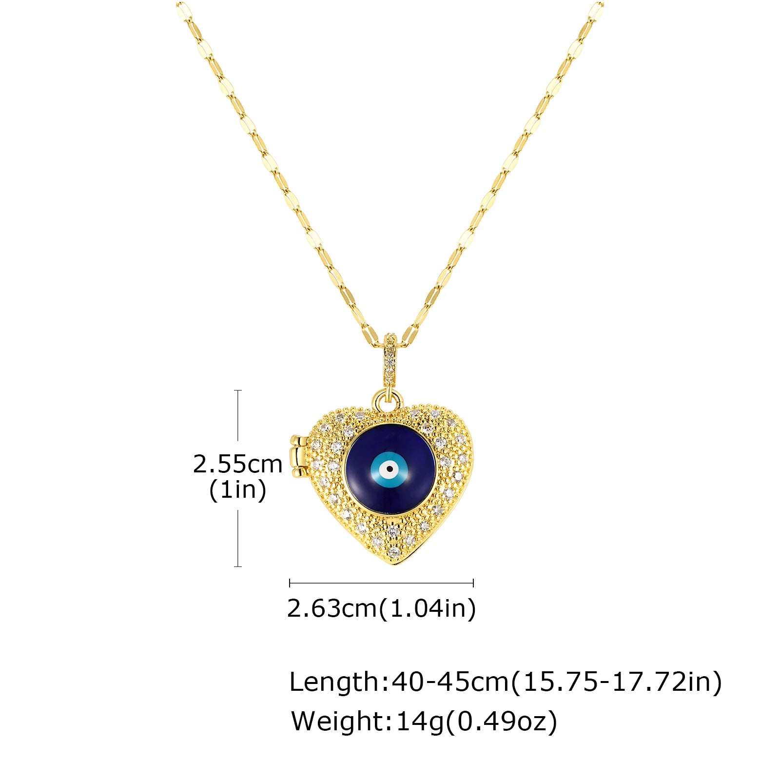 Collier Mauvais Œil en Acier Inoxydable pour Femme, Pendentif Personnalisé avec Photo, Bijoux Cadeaux