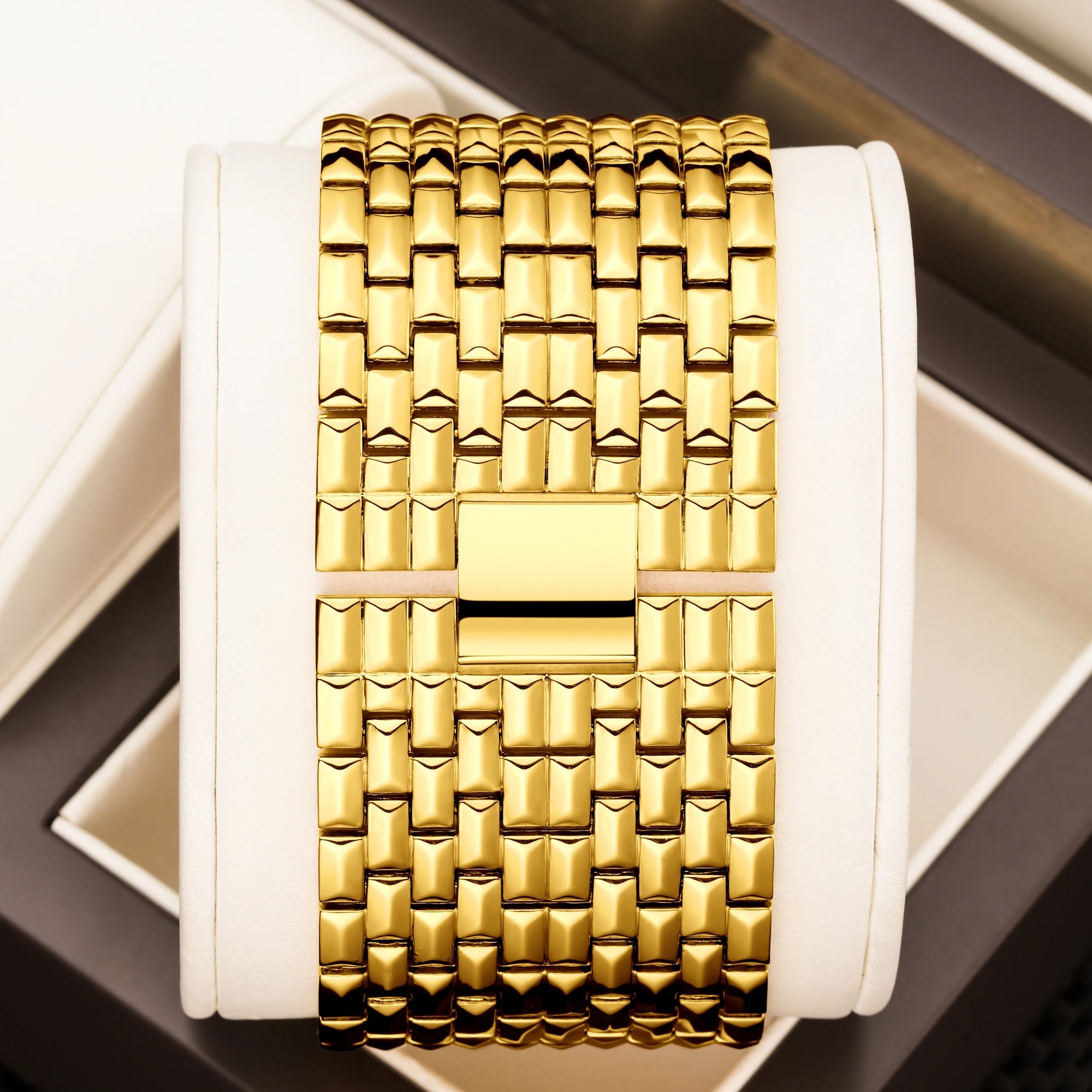 montre à Quartz sculptée pour femmes, couleur or, Style élégant et magnifique avec boîte, dissolvant de montre, nouveau placage ionique, tendance 2024
