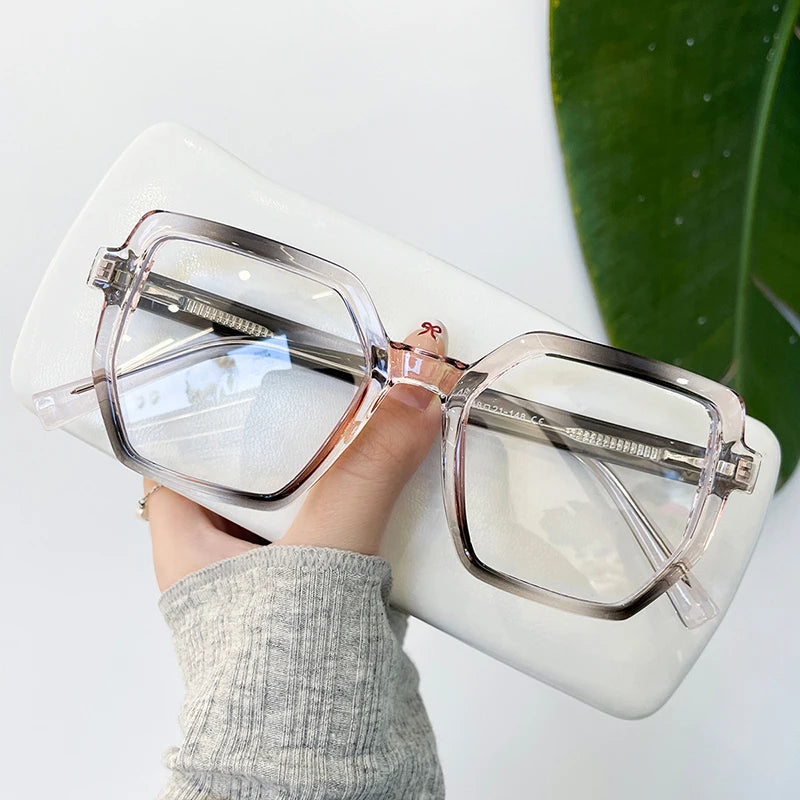 Lunettes carrées anti-Blu-Ray pour hommes et femmes, lunettes transparentes vintage, monture optique, lunettes d'ordinateur, mode respirante