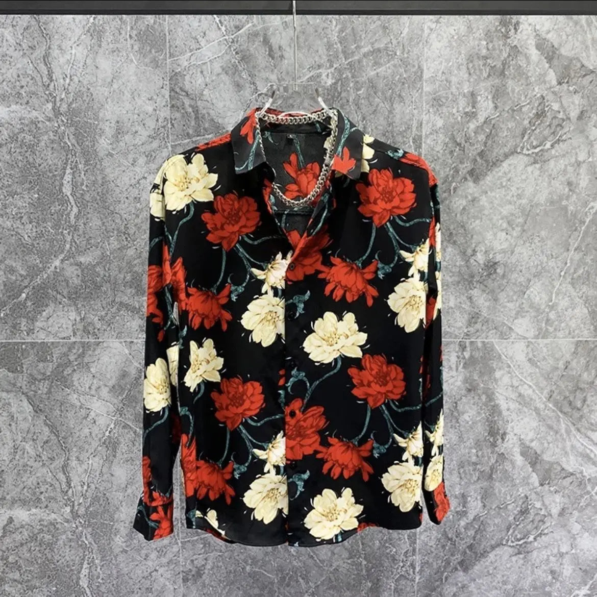 Chemise pour homme  Premium  ample, manches longues, Design décontracté et élégant, printemps été 2026