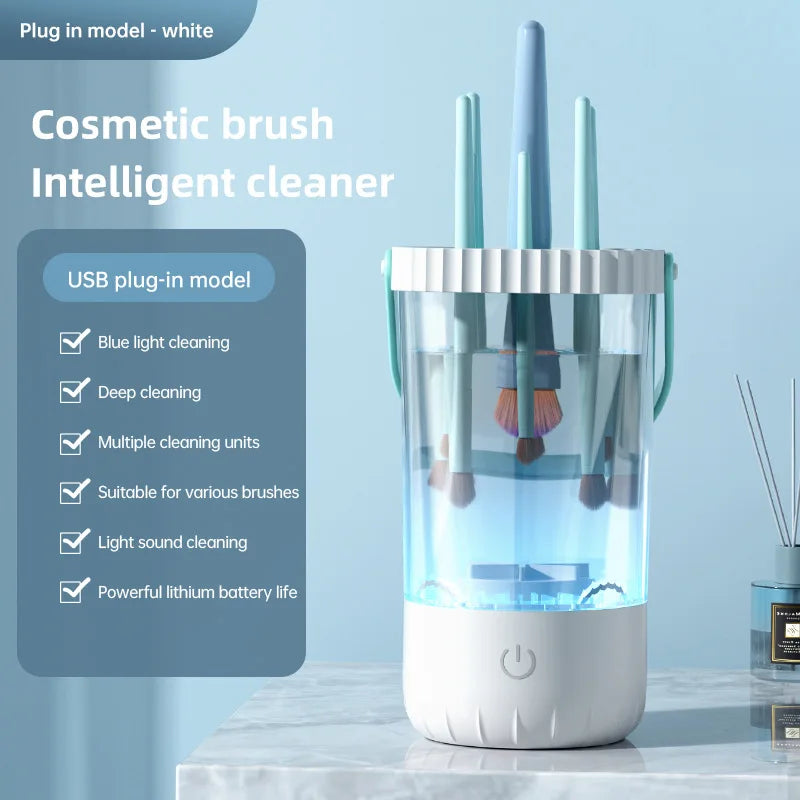 Nettoyeur de brosse de maquillage électrique, Spinner automatique, support de brosse de maquillage pour femmes, lave-brosse de nettoyage paresseux, soins à séchage rapide