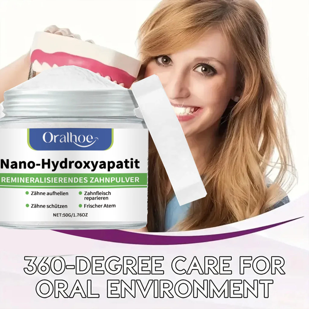 Poudre dentaire blanchissante d'hiver infusée d'hydroxypatite : réparation de l'émail, nettoyage en profondeur et haleine fraîche longue durée