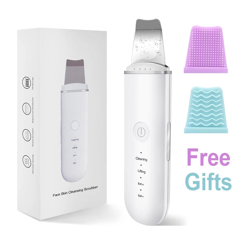 Épurateur de peau à ultrasons, spatule vibrante pour le visage, dissolvant de points noirs, pelle propre, Peeling par Cavitation, Lifting du visage, outils de soins de la peau