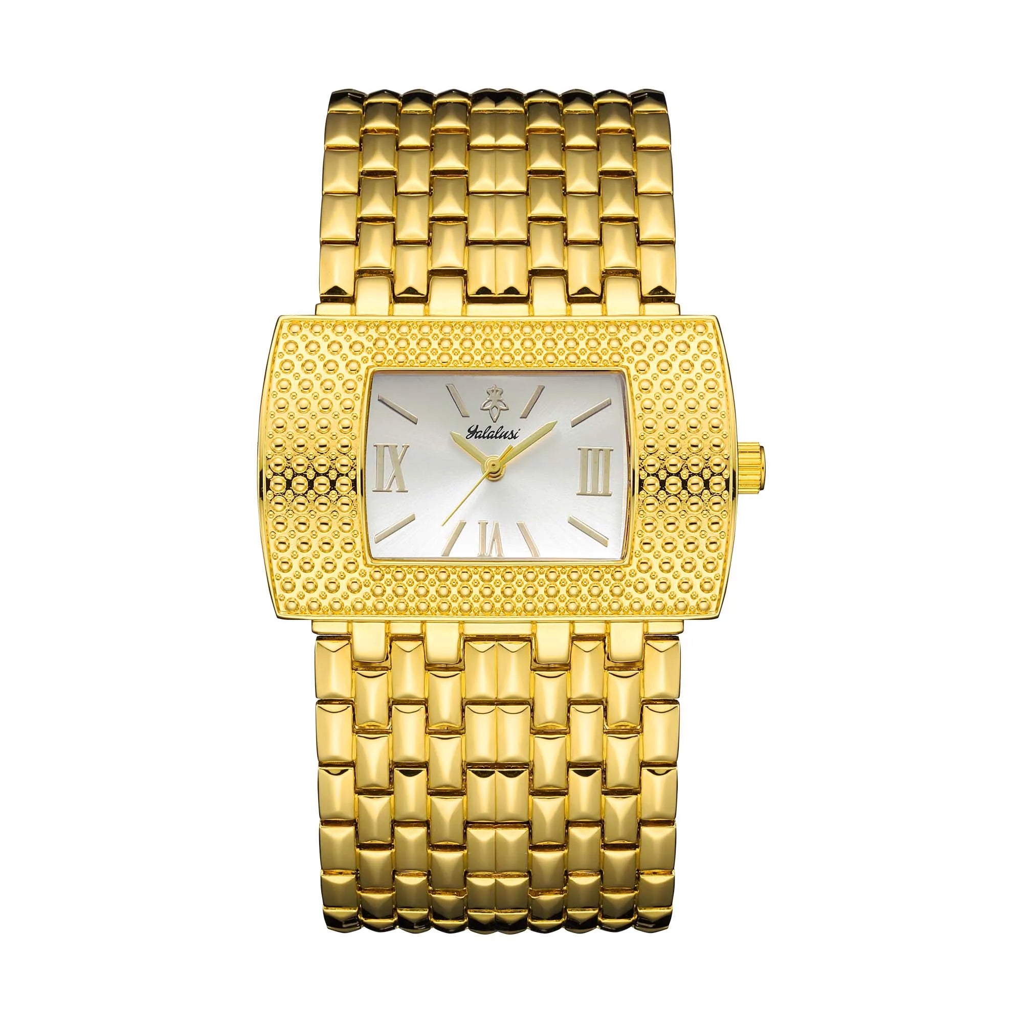 montre à Quartz sculptée pour femmes, couleur or, Style élégant et magnifique avec boîte, dissolvant de montre, nouveau placage ionique, tendance 2024
