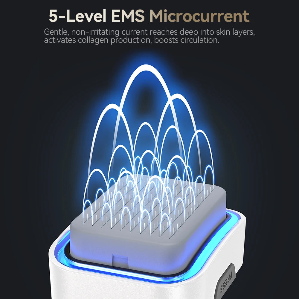 Nouveauté Derma Stamp Bio 6 LED Derma Pen EMS Vibration Microneedling équipement de beauté pour soins du visage croissance des cheveux