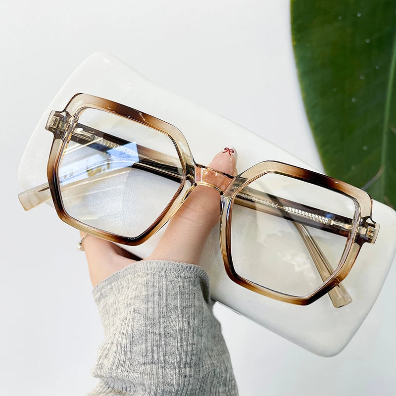 Lunettes carrées anti-Blu-Ray pour hommes et femmes, lunettes transparentes vintage, monture optique, lunettes d'ordinateur, mode respirante