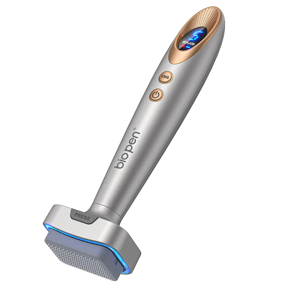 Nouveauté Derma Stamp Bio 6 LED Derma Pen EMS Vibration Microneedling équipement de beauté pour soins du visage croissance des cheveux