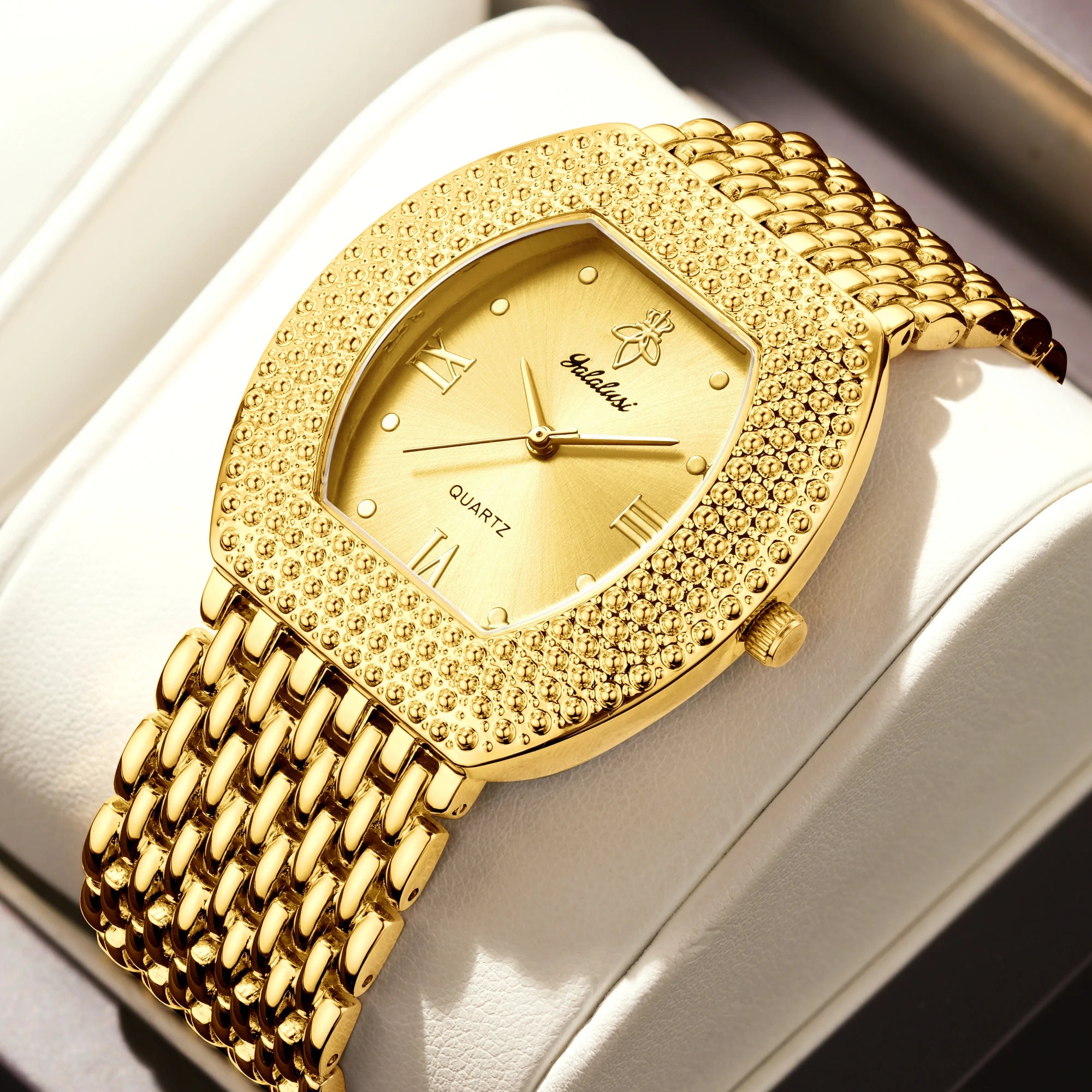 YaLaLuSi marque 2024 nouvelle montre pour femme or luxe boîte-cadeau montre dissolvant cadeau Ion plaqué or