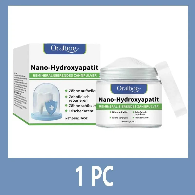 Poudre dentaire blanchissante d'hiver infusée d'hydroxypatite : réparation de l'émail, nettoyage en profondeur et haleine fraîche longue durée