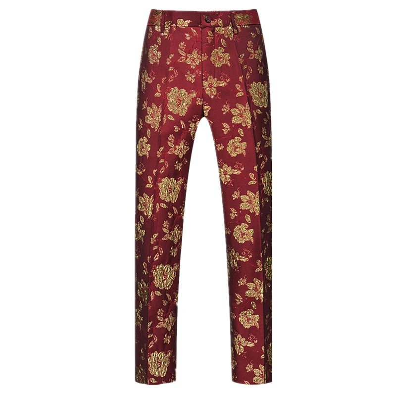 Pantalon homme stylé  imbibés de broderie d'automne, pantalons décontractés de mode,long