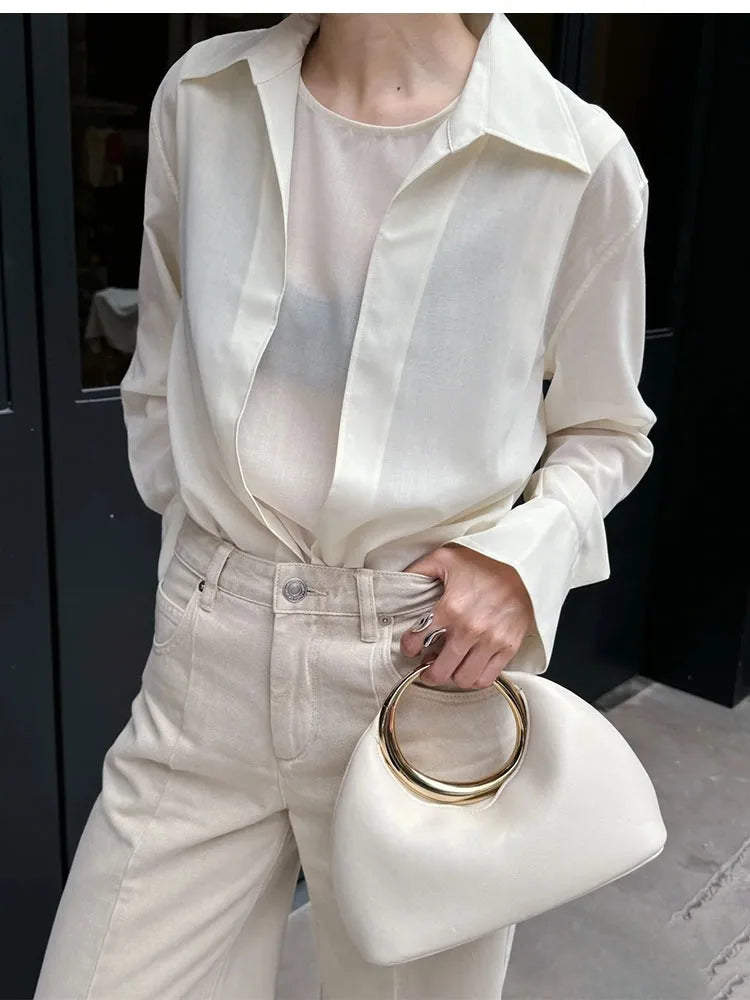 Sac à main en cuir PU pour femmes, pochette élégante, poignée supérieure en métal, sac de soirée