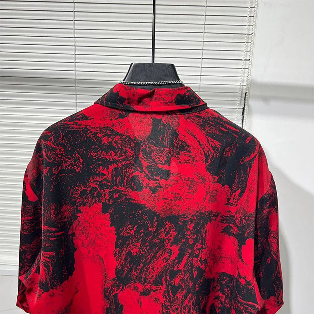 Chemise irrégulière pour hommes, haut de personnalité hawaïenne, d'été