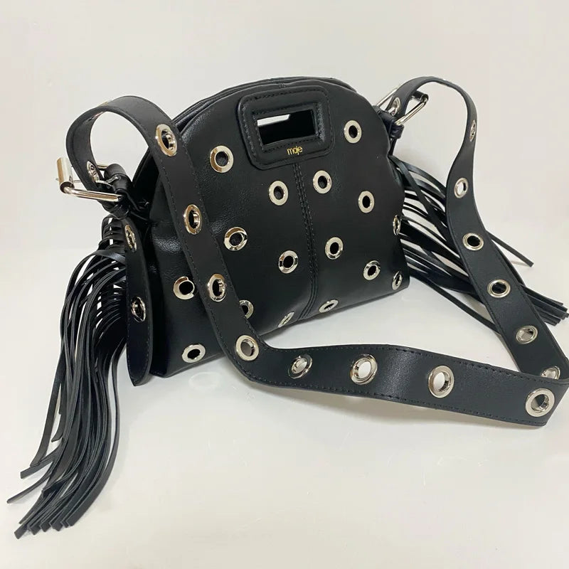 Nouveau sac à bandoulière pour femmes à la mode noir PU rétro sac à main Design luxueux décontracté dames sac à bandoulière