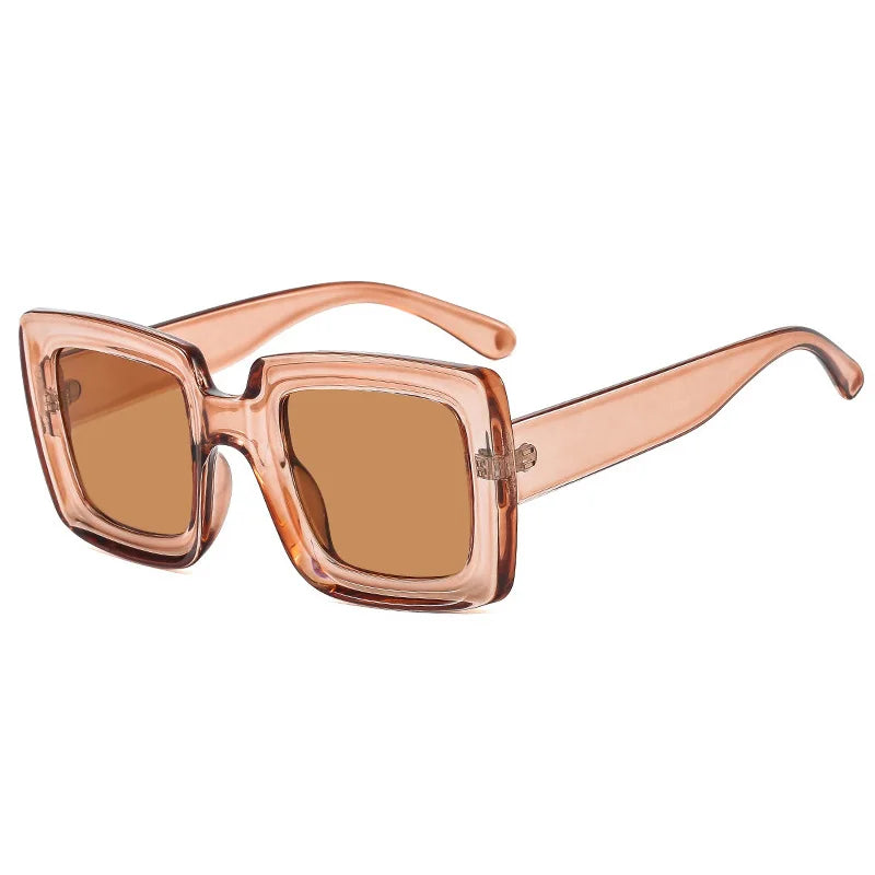 OEC CPO-Lunettes de soleil carrées punk pour femmes et hommes, lunettes de soleil multicolores, nuances colorées, lunettes de mode, UV400, tendance, femme, steampunk