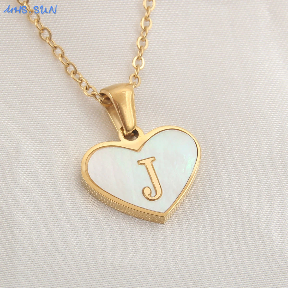 collier avec initiales en forme de cœur en acier inoxydable pour femmes et filles, plaqué or A-Z 26 lettres, pendentif ras du cou, bijoux cadeaux d'anniversaire