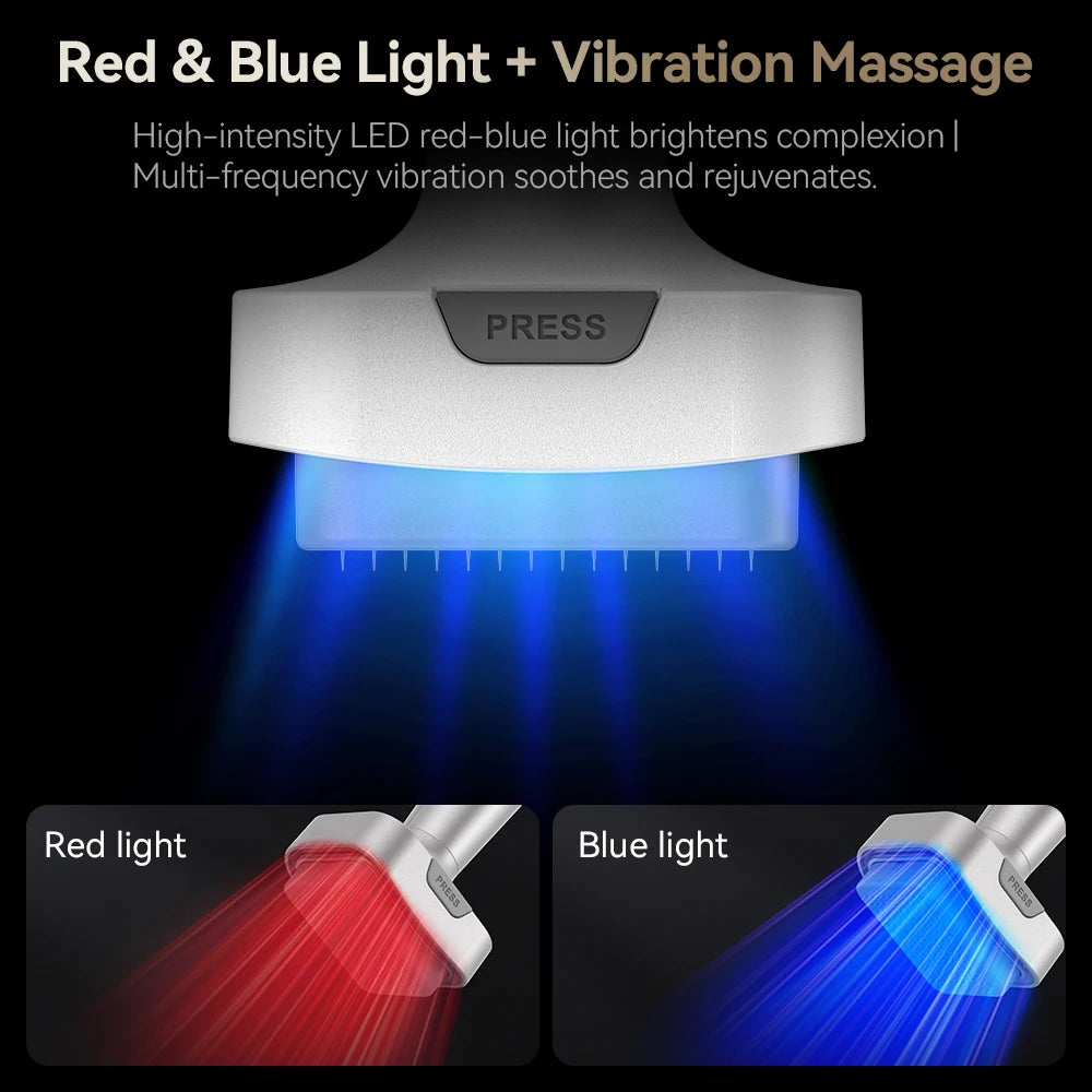 Nouveauté Derma Stamp Bio 6 LED Derma Pen EMS Vibration Microneedling équipement de beauté pour soins du visage croissance des cheveux