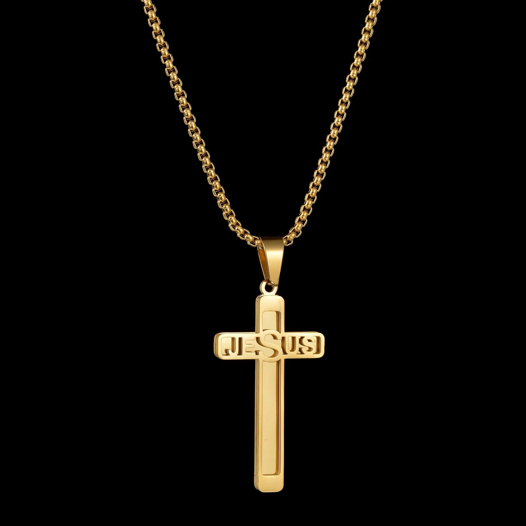 collier personnalisé avec nom et croix en acier inoxydable pour femmes et hommes, pendentif en Zircon, bijoux à la mode, cadeau d'anniversaire