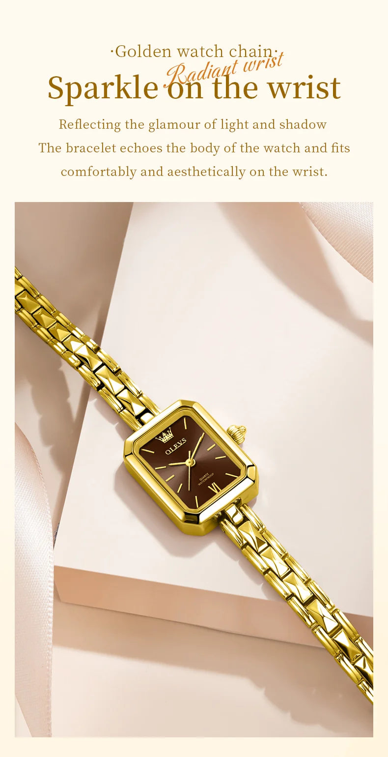 Montres pour femme Original élégant carré Quartz montre-bracelet étanche lumineux dames femme polyvalent Reloj