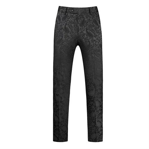 Pantalon de Luxe en Jacquard Trempé pour Homme, Tendance, Blanc, Noir, Rose, Marié, Mariage, Bal, Robe de Soirée