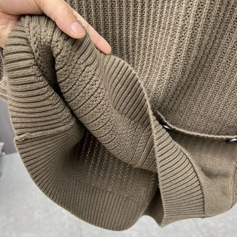 Gilet tricoté à col rond pour hommes, vêtements décontractés, ample, sans manches, pull tendance, nouvelle collection printemps automne2026