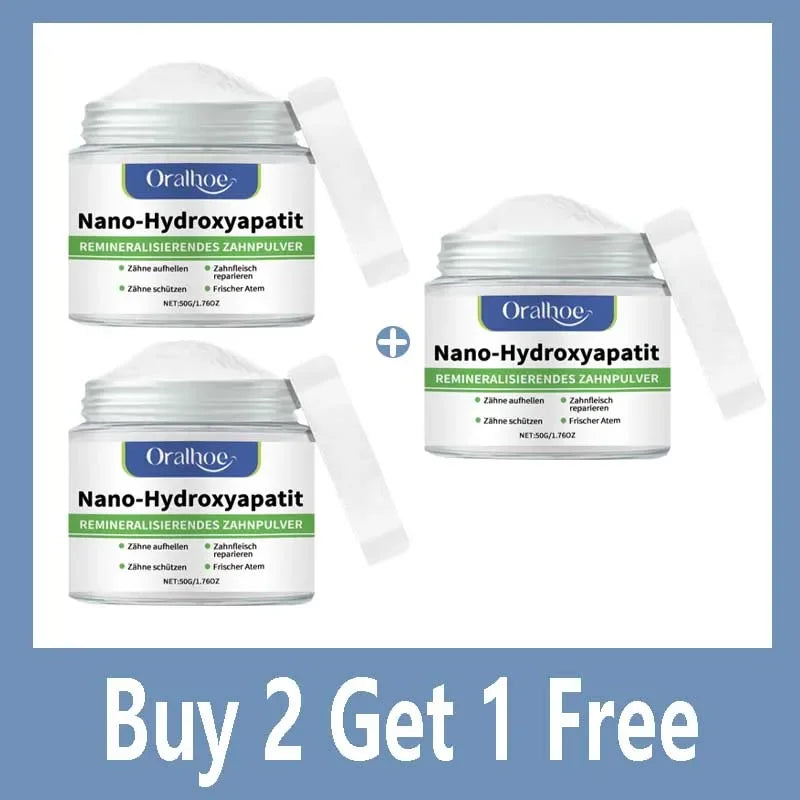 Poudre dentaire blanchissante d'hiver infusée d'hydroxypatite : réparation de l'émail, nettoyage en profondeur et haleine fraîche longue durée