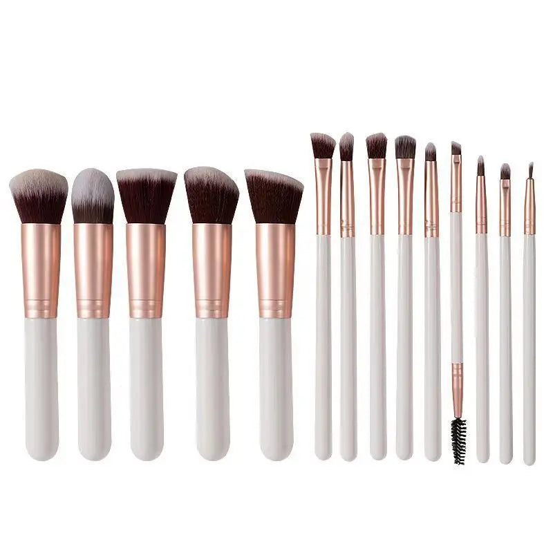 14 pièces ensemble de pinceaux de maquillage avec miroir éclairé Portable poignée courte lumière LED USB Kit de pinceaux de maquillage rechargeables