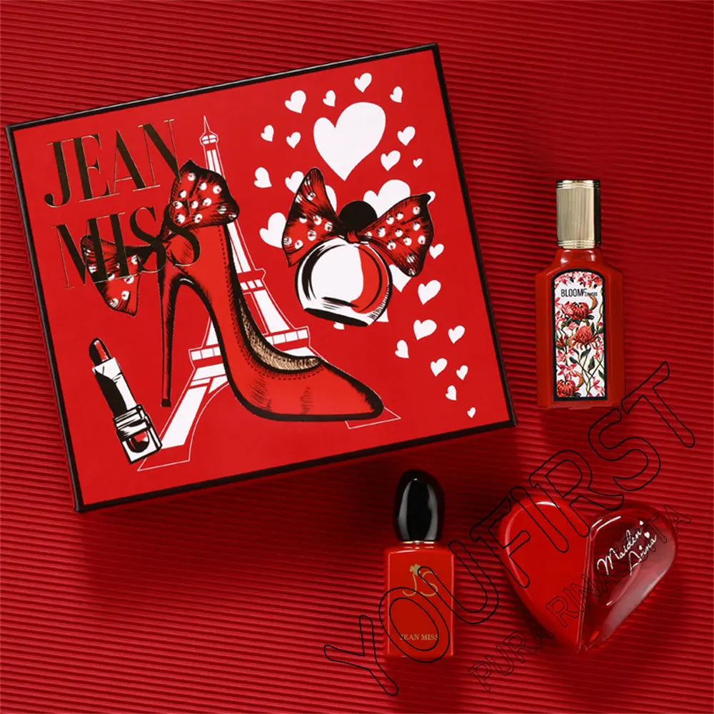 Parfum De marque pour femmes, coffret cadeau 110ml, ensemble De trois pièces, parfum durable, parfum Floral, phéromone, Eau De Parfum, eau aromatique De Cologne