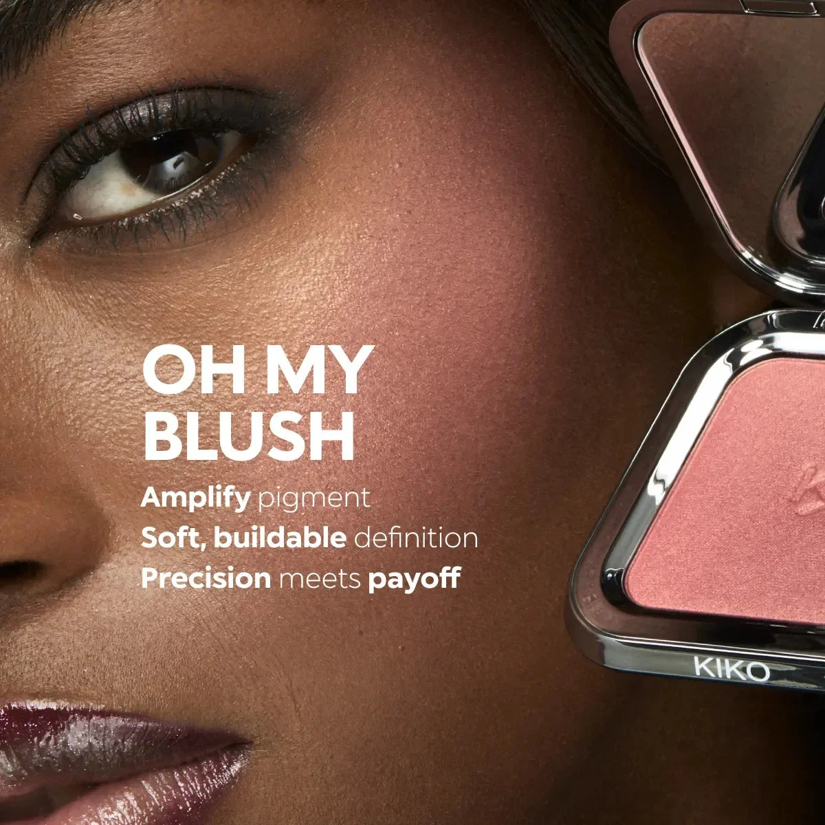 Fard à joues en poudre longue tenue KIKO Unlimited Blush avec un résultat modulable, rouge à lèvres, fard à joues de poche, facile à appliquer, couleur