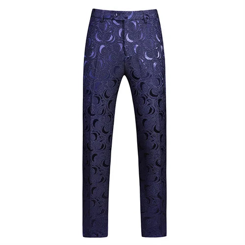 Pantalon de Luxe en Jacquard Trempé pour Homme, Tendance, Blanc, Noir, Rose, Marié, Mariage, Bal, Robe de Soirée