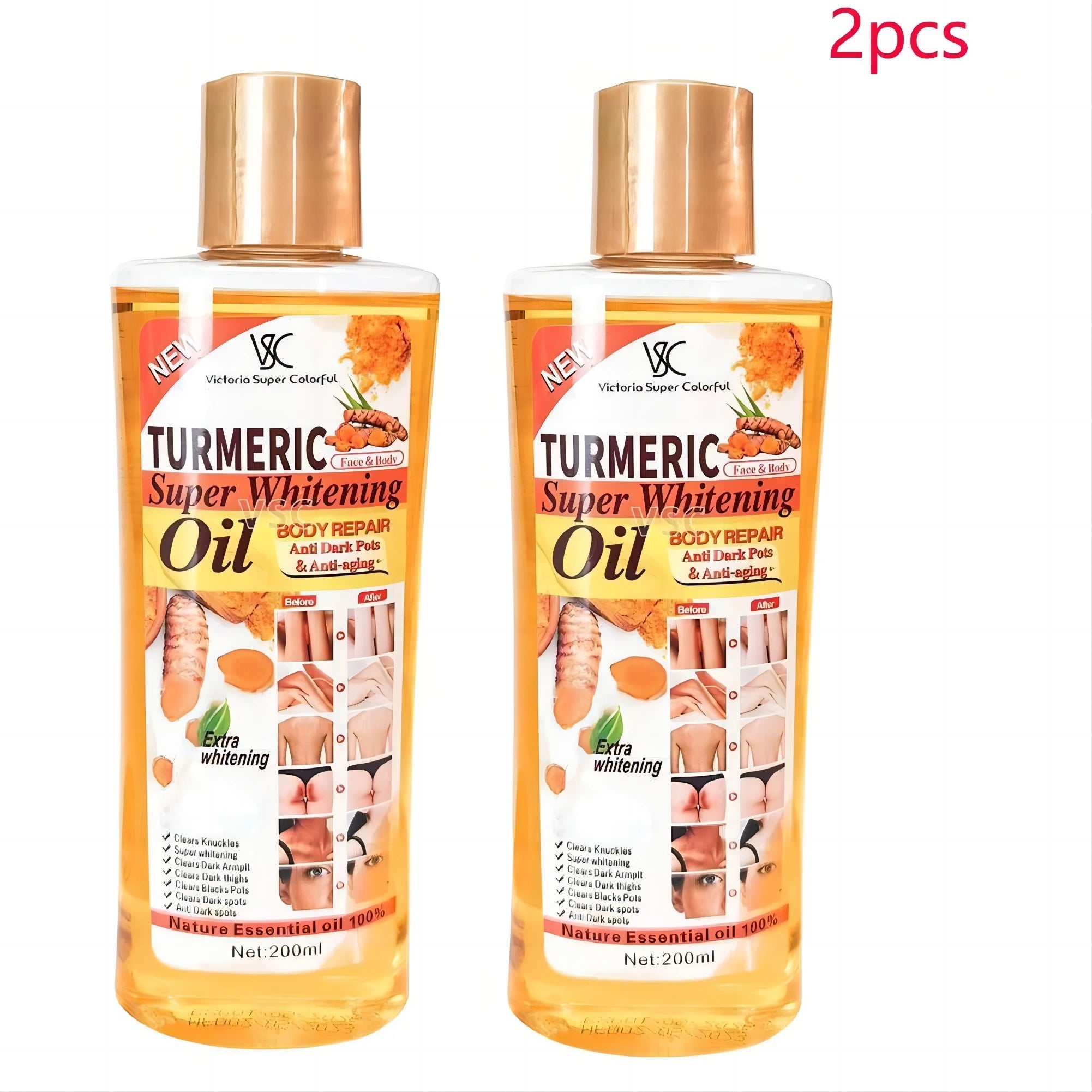 Huile essentielle de curcuma huile de Massage du visage corps diffuseur hydratant aromathérapie éclaircissante lissante corps visage soins de la peau 200m