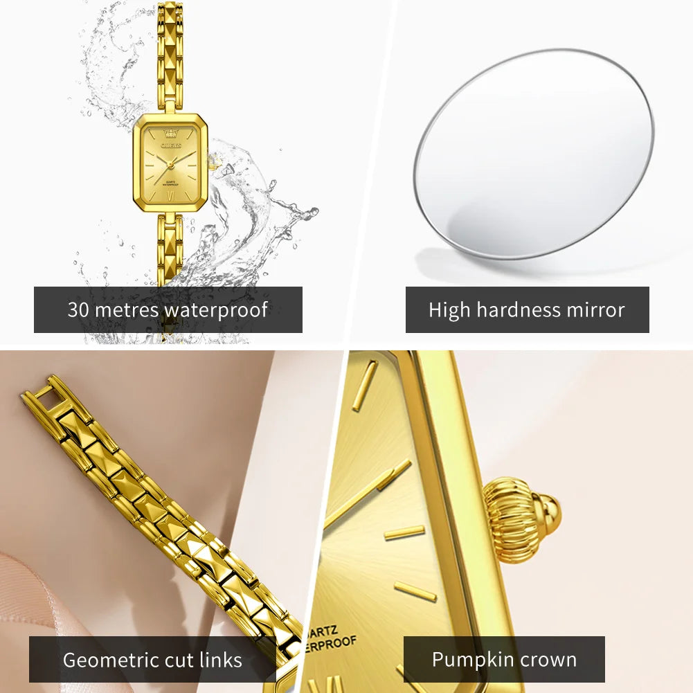 Montres pour femme Original élégant carré Quartz montre-bracelet étanche lumineux dames femme polyvalent Reloj