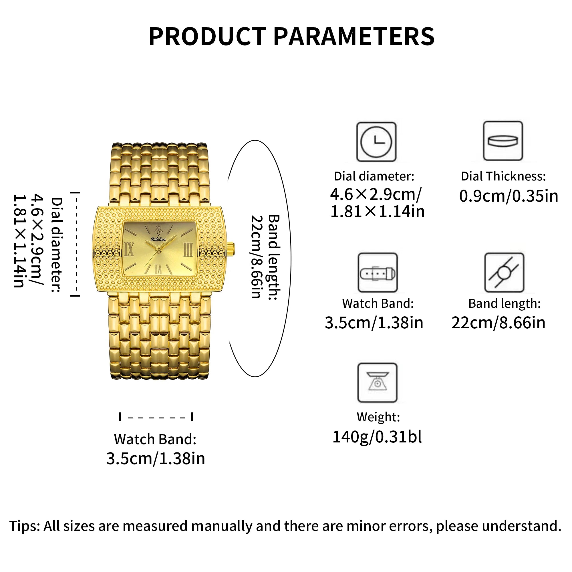 montre à Quartz sculptée pour femmes, couleur or, Style élégant et magnifique avec boîte, dissolvant de montre, nouveau placage ionique, tendance 2024