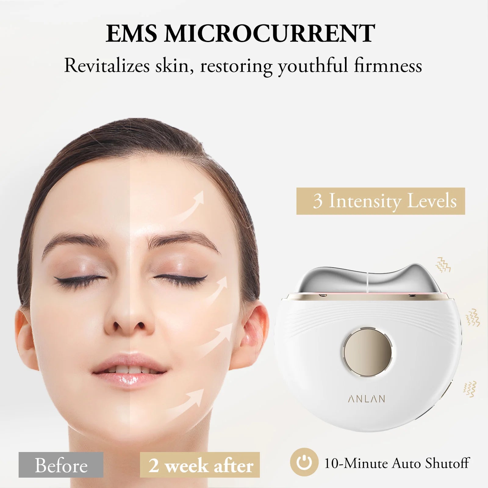 ANLAN Masseur électrique Gua Sha Lifting du visage EMS anti-âge Suppression des œdèmes Raffermissement de la peau Rafraîchissement thermique Appareil de soin et de beauté