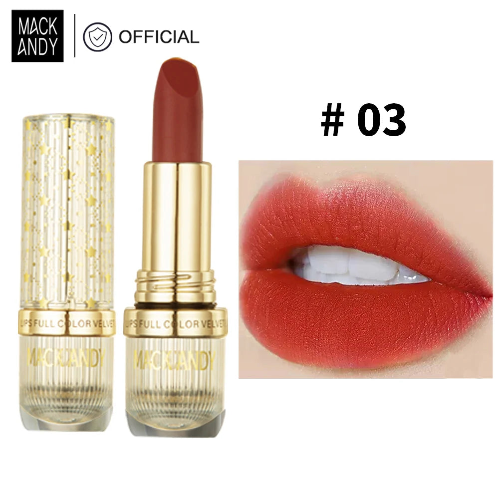 MACKANDY velours mat Essence rouge à lèvres miroitant Sexy Pigments maquillage longue durée imperméable antiadhésif tasse haut de gamme maquillage cadeaux