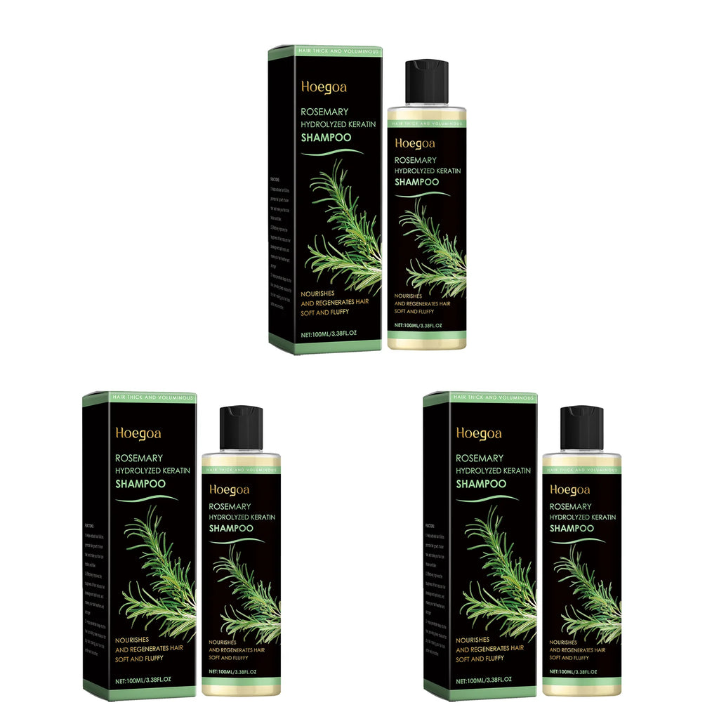 Shampoing au romarin apaisant pour le cuir chevelu, Anti-pelliculaire, rafraîchissant, réparation moelleuse, pointes fourchues, contrôle du sébum végétal, nourrissant, shampoing pour cheveux