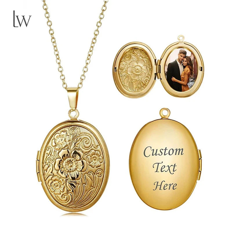 Collier médaillon personnalisé avec Photo, pendentif rond/ovale, collier médaillon, cadeaux personnalisés pour femmes et femmes et femmes