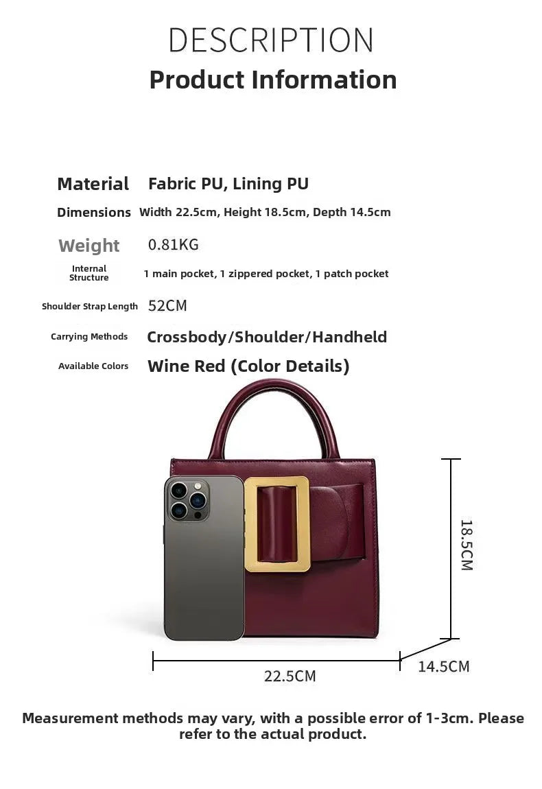 Petit sac carré rétro Style Hong Kong pour femmes, sac à main à la mode, Texture de couleur Pure, sac à bandoulière simple, nouvelle collection printemps été
