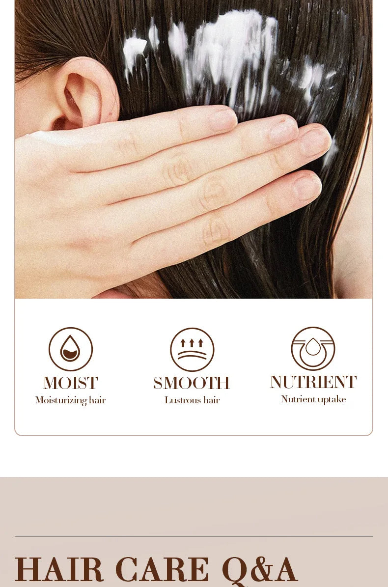 Après-shampooing SADOER Masque hydratant à la noix de coco améliore la qualité des cheveux crépus