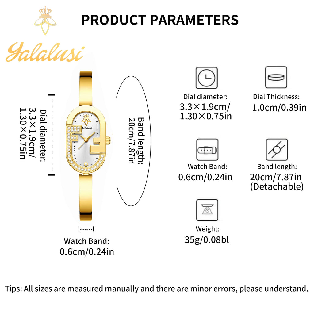 Montre à Quartz plaquée or pour femme Design de luxe montre pour femme à la mode Style élégant boîte de montre cadeau pour femme