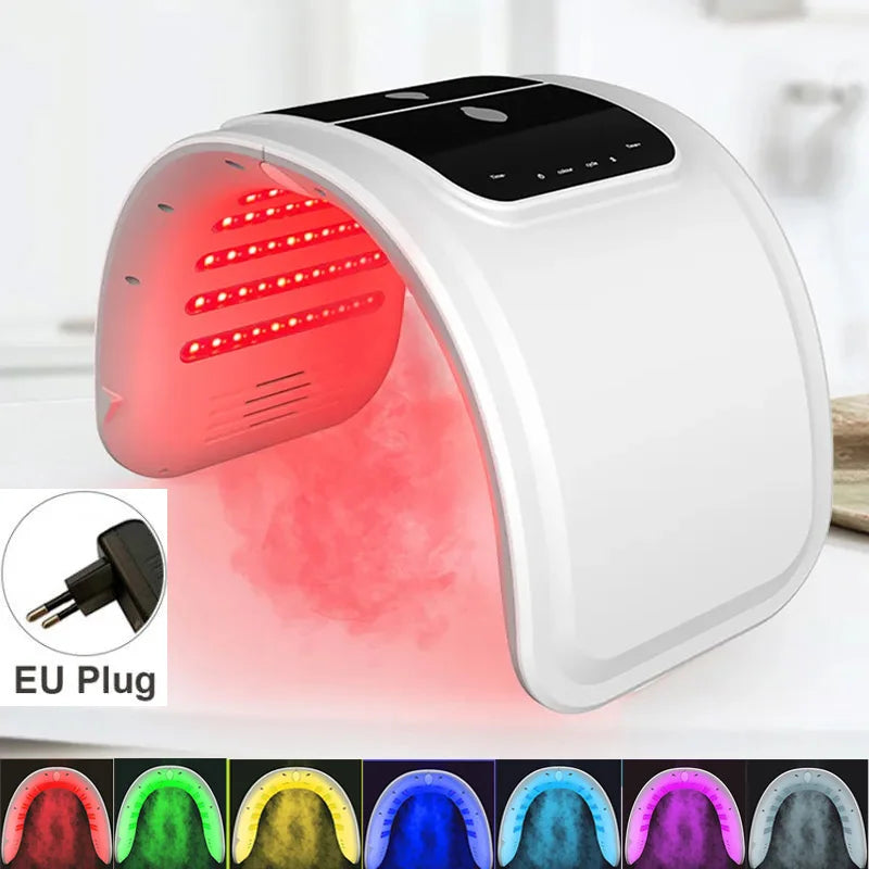 Masque Facial LED 7 couleurs, équipement PDT, SPA, dispositif de pulvérisation faciale, lumière de rajeunissement de la peau, Machines de beauté du corps pour le soins de la peau