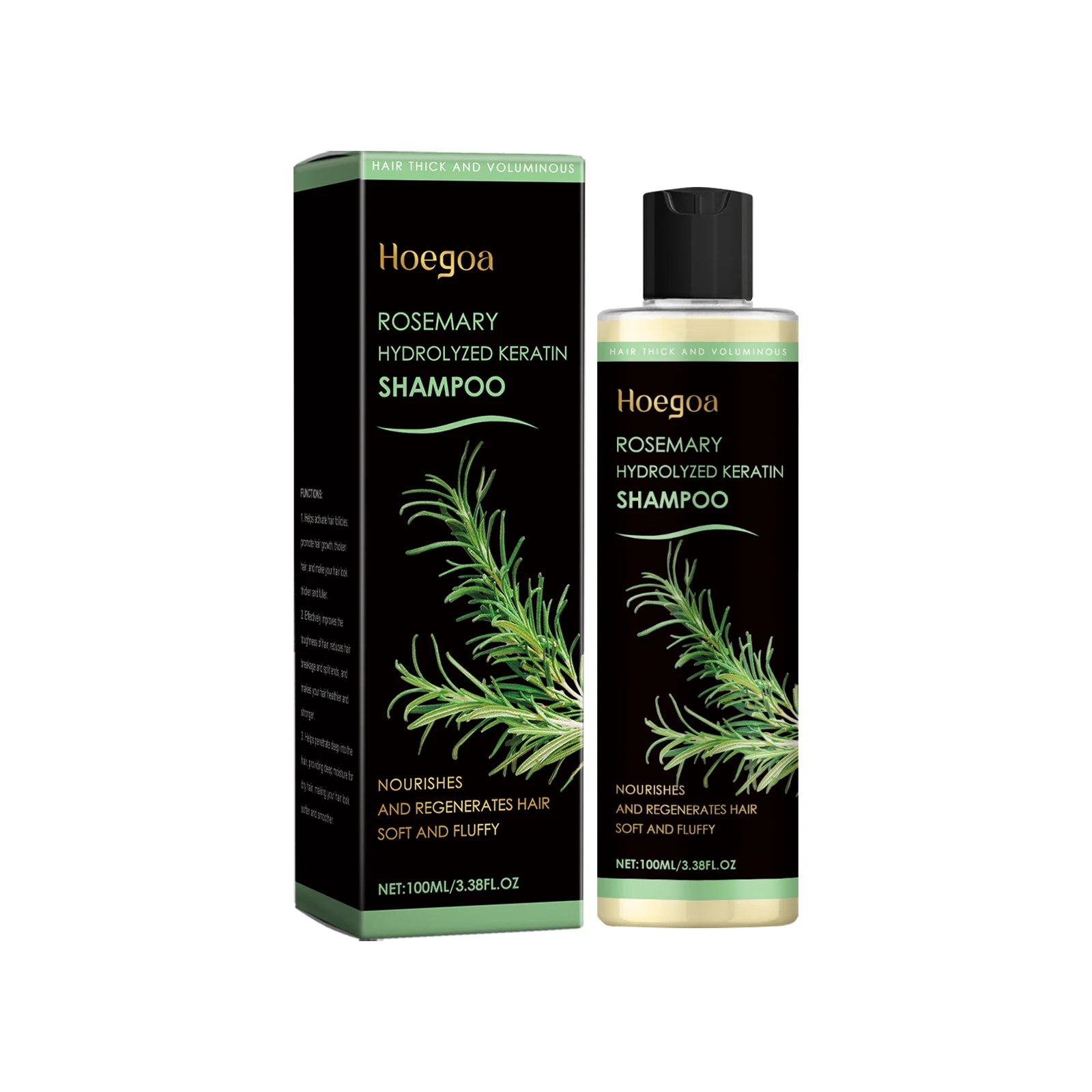 Shampoing au romarin apaisant pour le cuir chevelu, Anti-pelliculaire, rafraîchissant, réparation moelleuse, pointes fourchues, contrôle du sébum végétal, nourrissant, shampoing pour cheveux