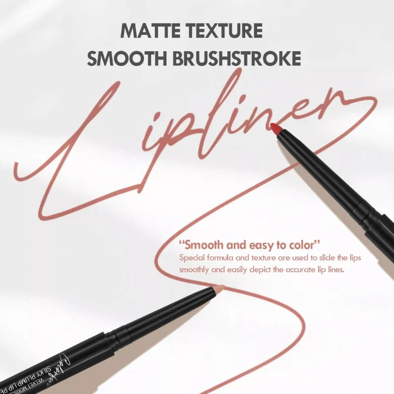 Crayon à lèvres mat imperméable, teinte rouge Contour, rouge à lèvres longue durée, tasse antiadhésive, maquillage hydratant pour les lèvres, 12 couleurs