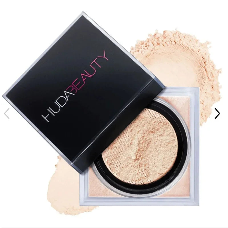 Huda Beauty – poudre à réglage délicat, durable, sans perte, contrôle du maquillage, verrouillage de l'huile, humidité, créer un maquillage de Base zéro pores