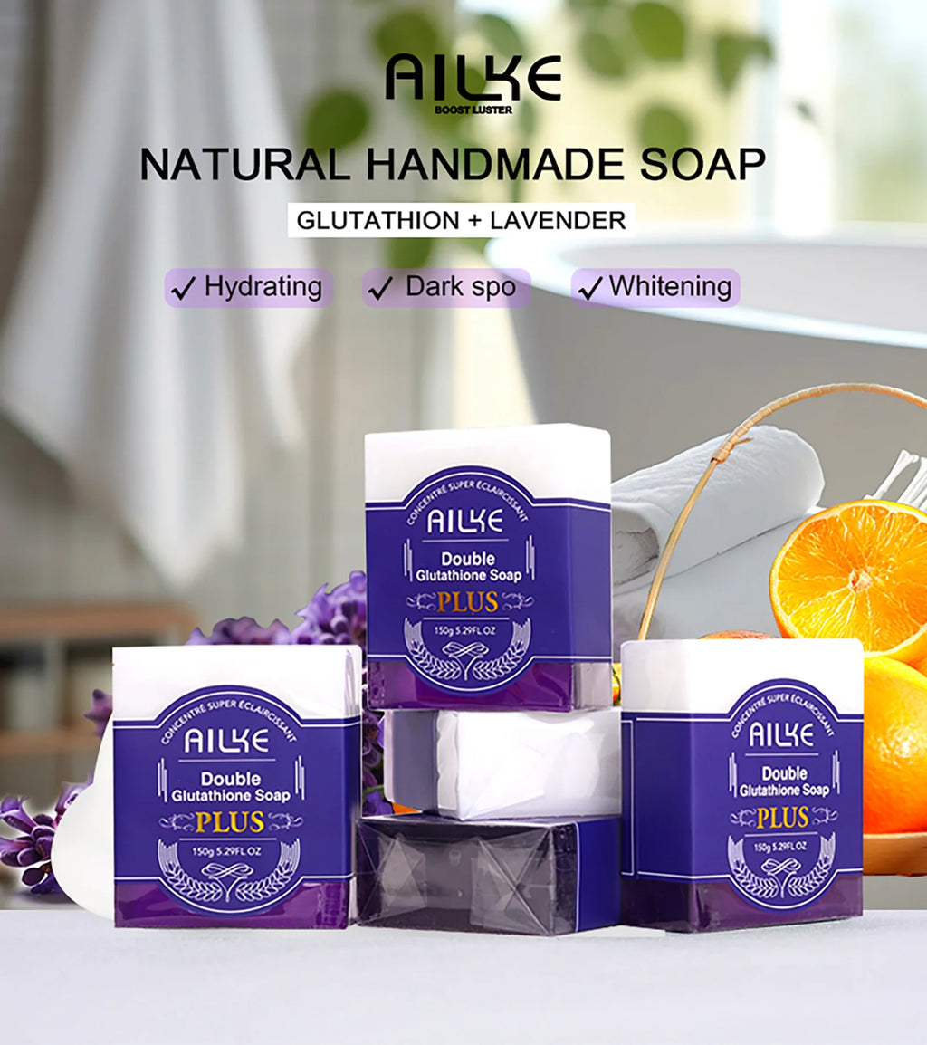 AILKE Anti taches, savon pour peau lisse, barre parfumée, pour peau noire, peau foncée, peau caramel, éclaircissant, blanchissant, pour le visage et le corps