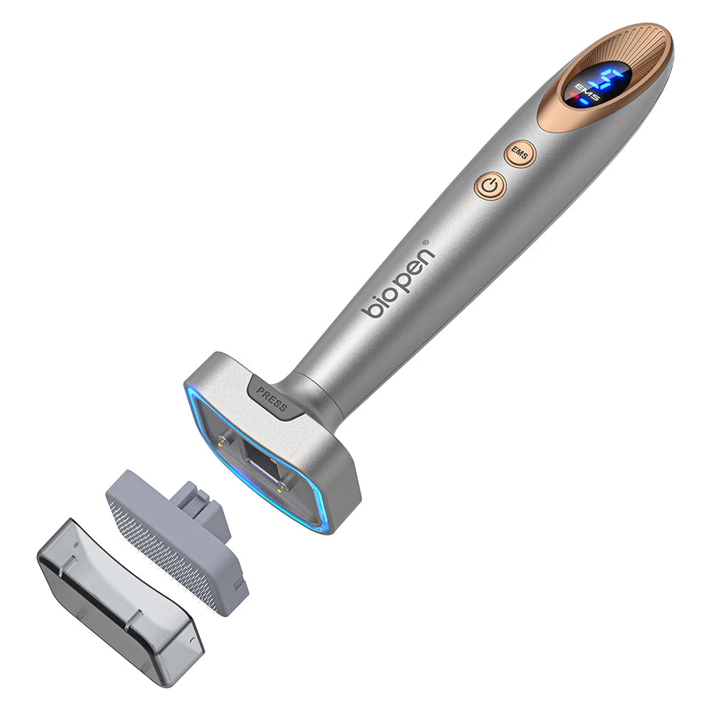 Nouveauté Derma Stamp Bio 6 LED Derma Pen EMS Vibration Microneedling équipement de beauté pour soins du visage croissance des cheveux