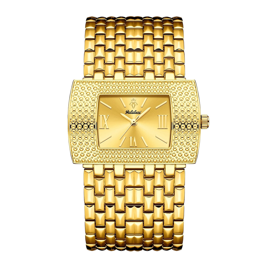 montre à Quartz sculptée pour femmes, couleur or, Style élégant et magnifique avec boîte, dissolvant de montre, nouveau placage ionique, tendance 2024