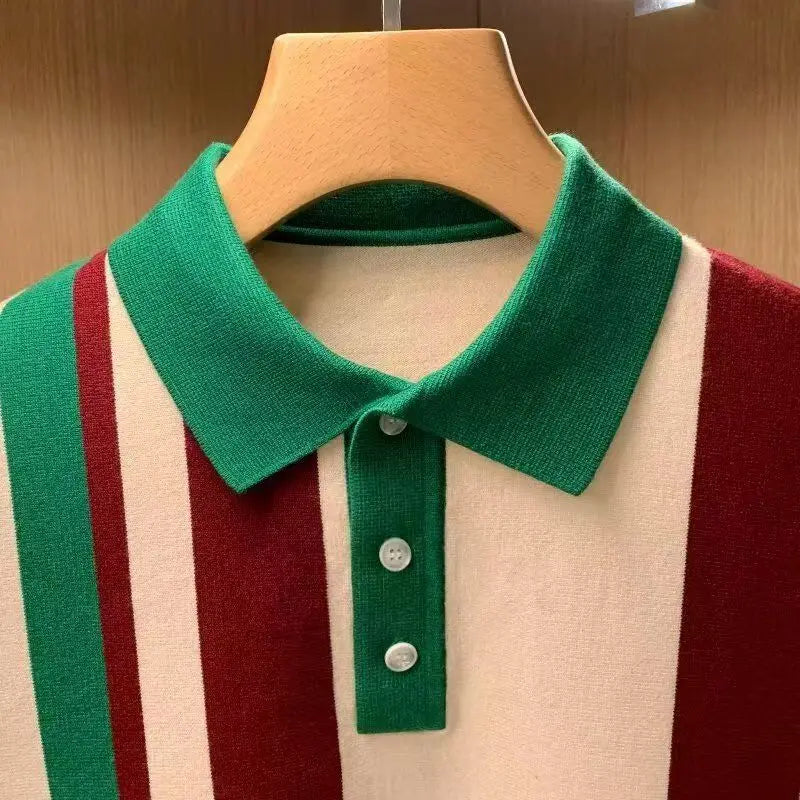 Pull décontracté à col rond pour hommes, pulls de haute qualité, impression contrastée de mode printemps et automne